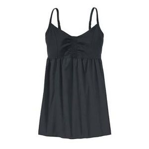 Athleta Bestie Built-in-Bra Empire Waist Yoga Tank in Black Women's Medium